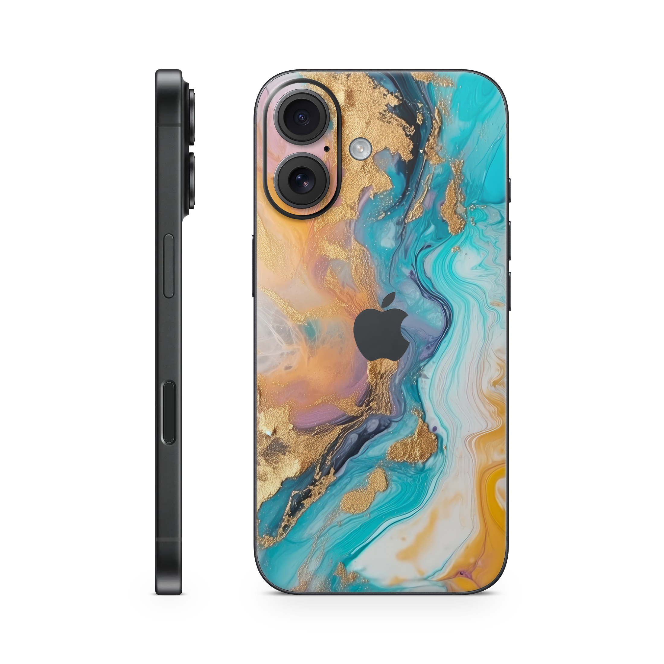 iPhone 16 Skin Gold Pastell