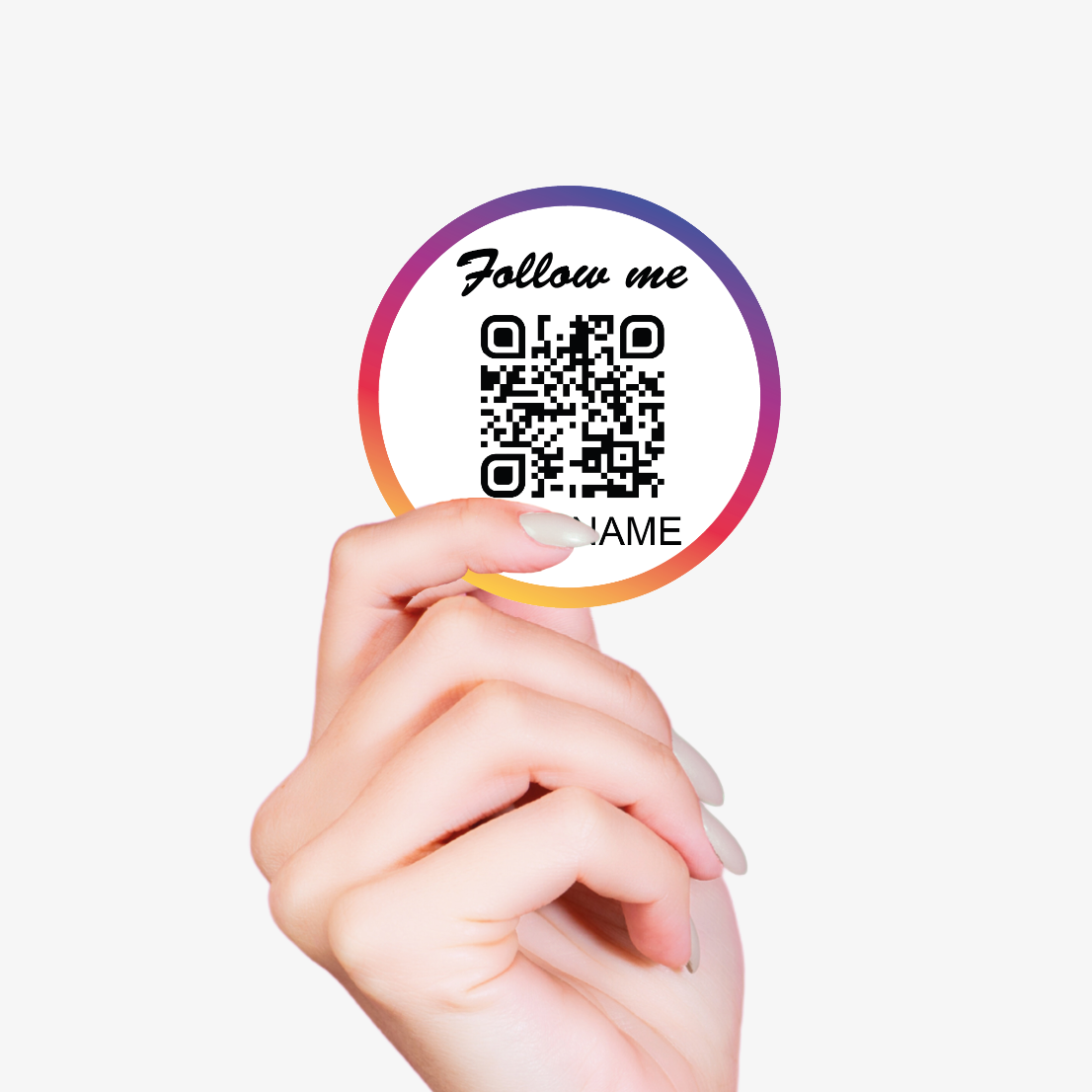 Instagram Aufkleber 4St 10cm Durchmesser mit QR Code