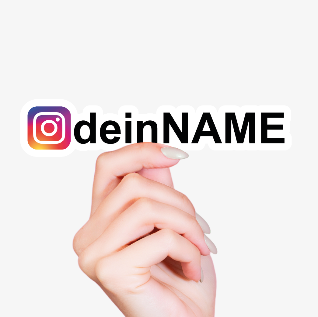 Soical Media Instagram Namensaufkleber 10St. mit deinem Namen individualisiert