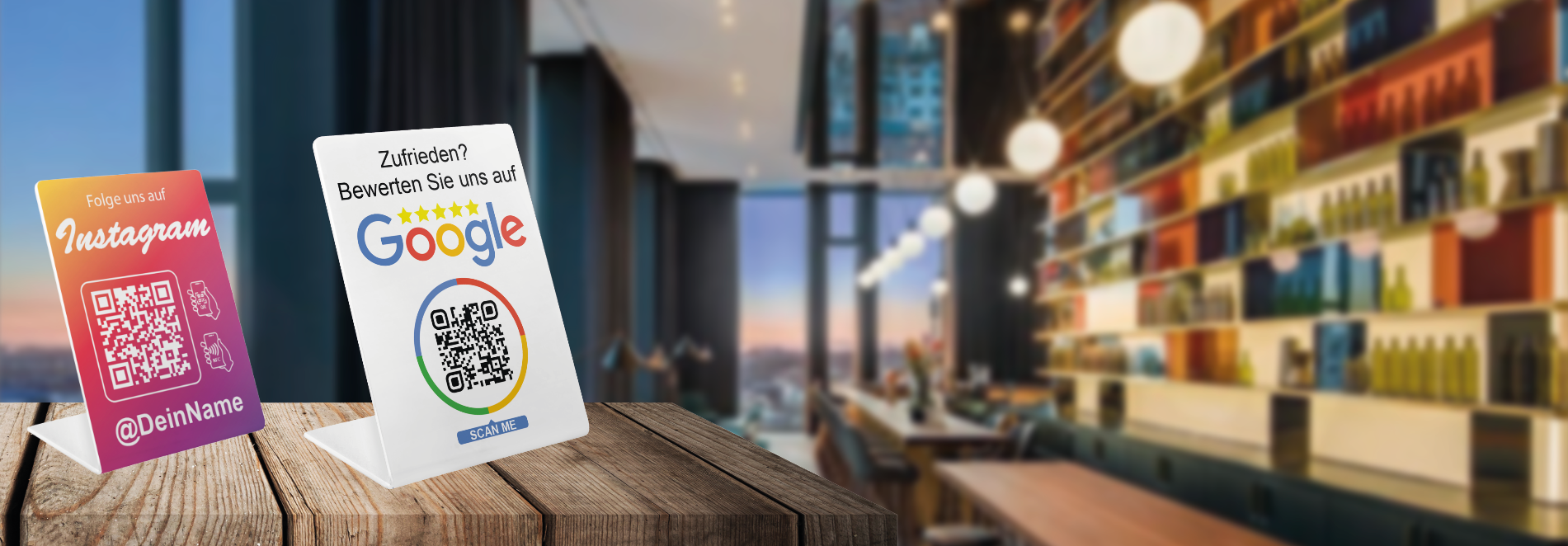 google instagram bewertungsaufsteller acry