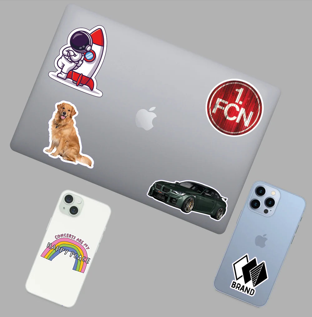 Custom Sticker drucken lassen – Individuelle Aufkleber nach Wunschform