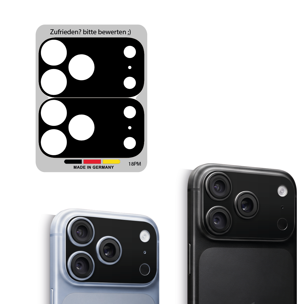 Kamera Aufkleber für iPhone 18 Pro – Schutzfolie fürs Kameraplateau – Kratzschutz & Anti-Fingerprint