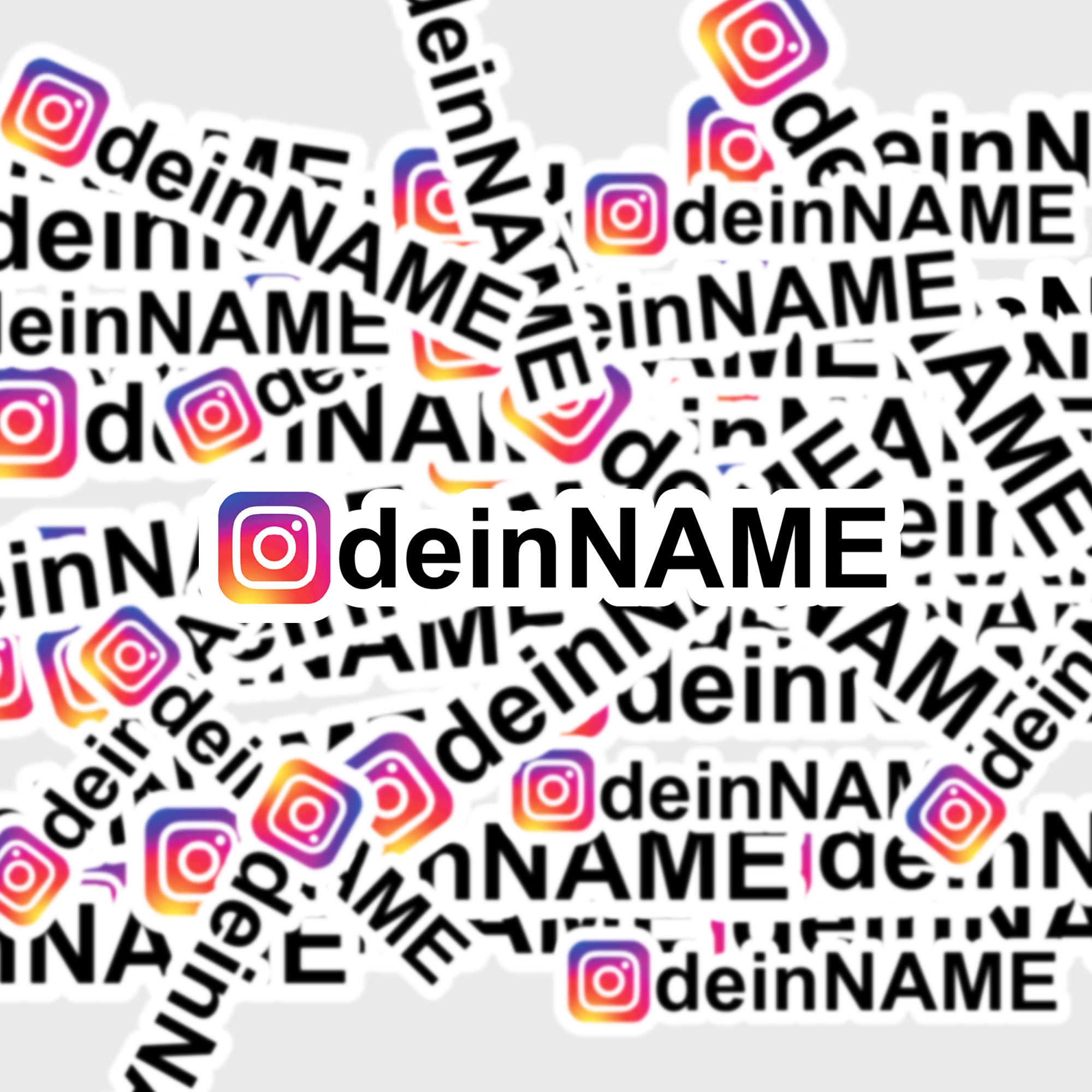 Soical Media Instagram Namensaufkleber 10St. mit deinem Namen individualisiert