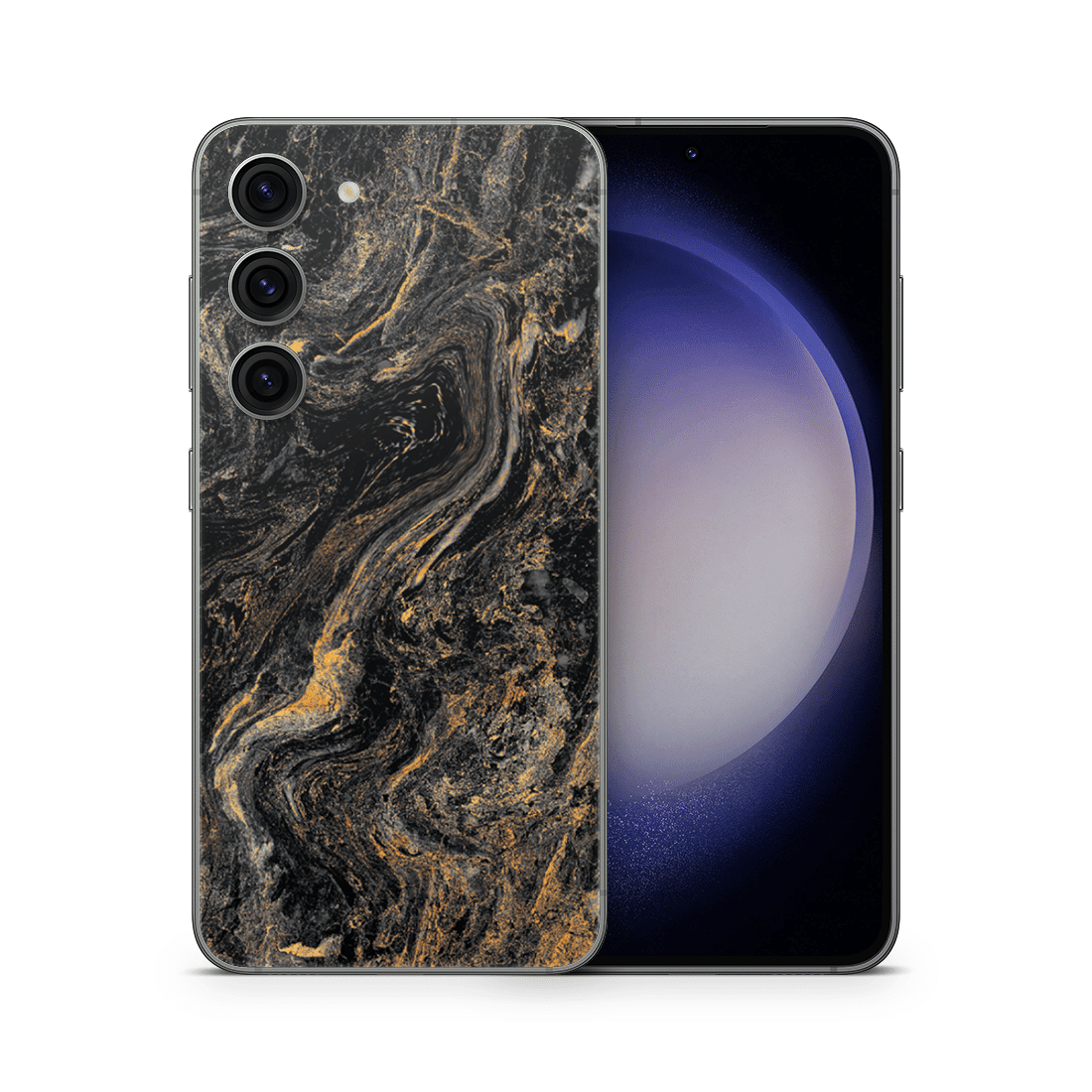 Galaxy S23 Skin Gold Black - TF Skins UG