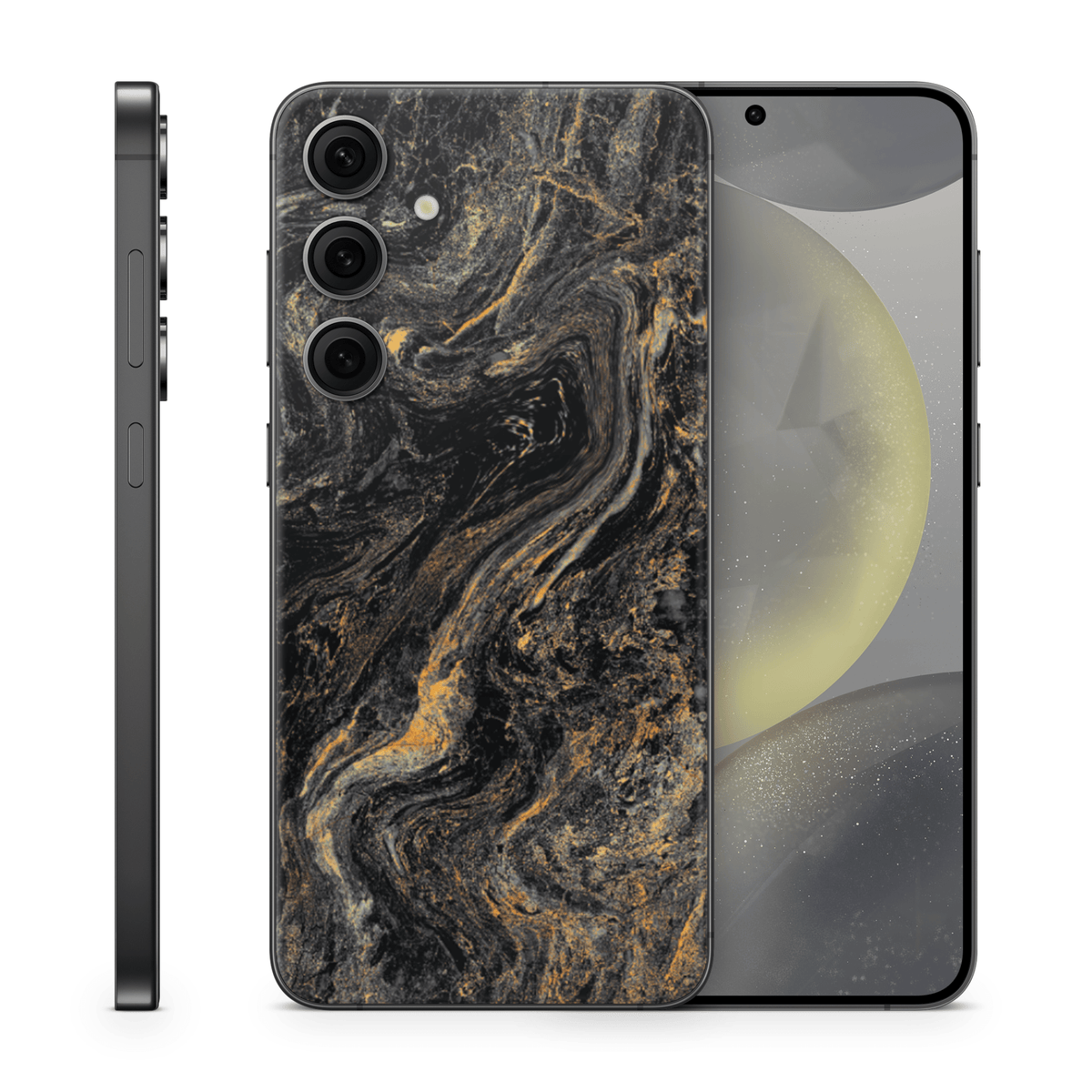 Galaxy S25 Skin Gold Black - TF Skins UG