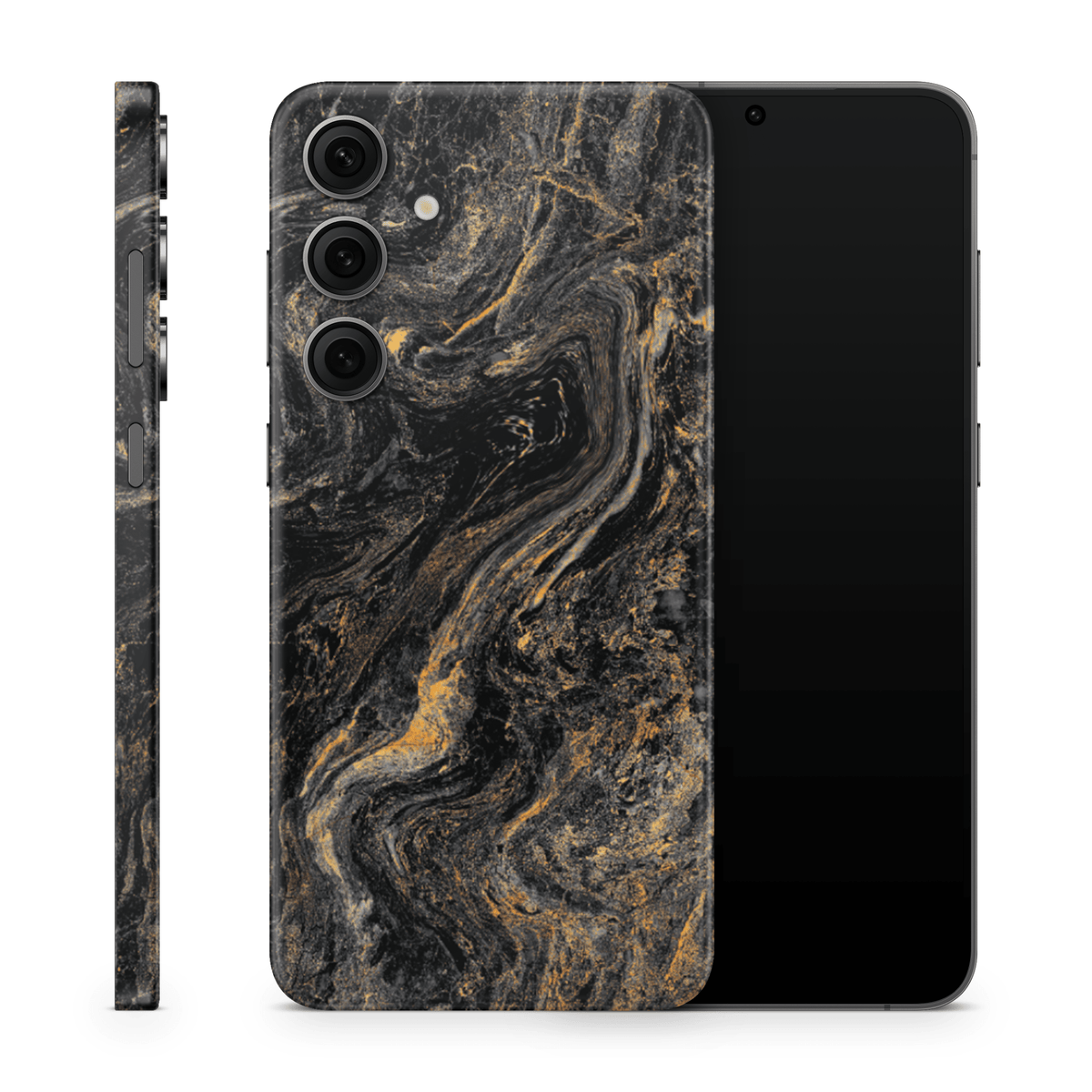 Galaxy S25 Skin Gold Black - TF Skins UG
