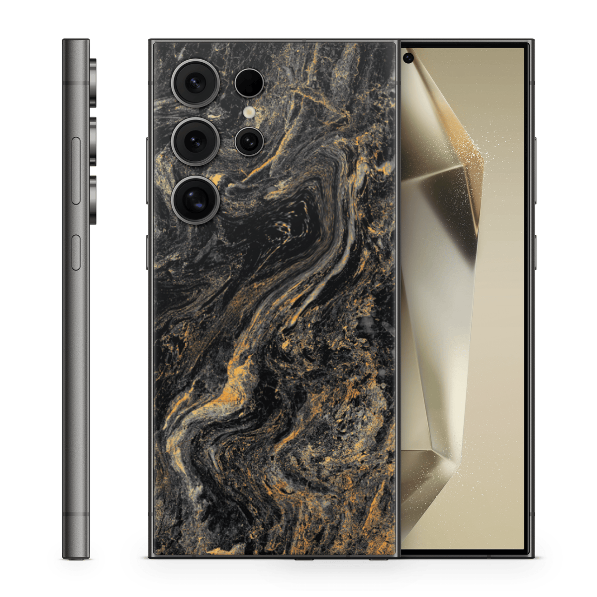 Galaxy S25 Ultra Skin Gold Black - TF Skins UG