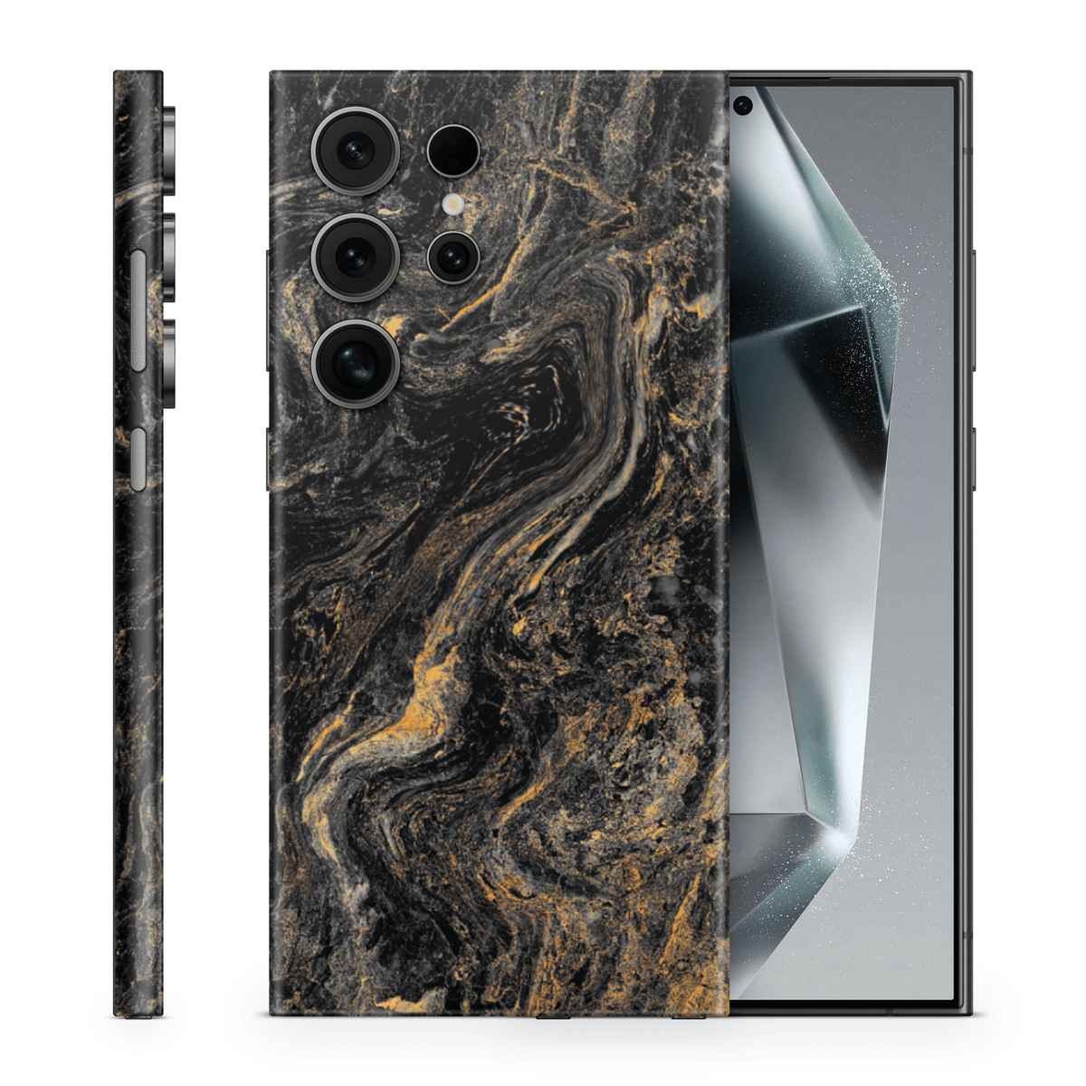 Galaxy S25 Ultra Skin Gold Black - TF Skins UG