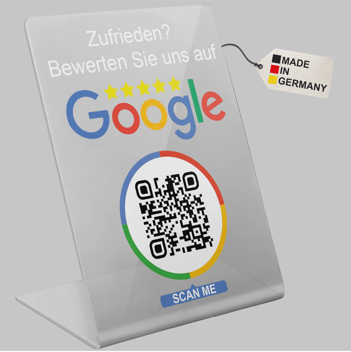 Google Bewertung Aufsteller mit QR Code und NFC für Unternehmen Läden Shops Restaurants. - TF Skins UG