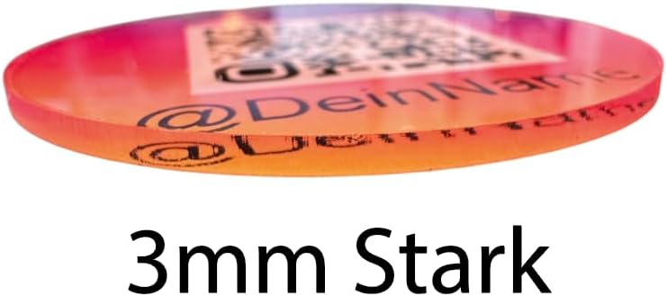 Instagram Acryl Aufsteller rund 10cm Durchmesser mit QR Code