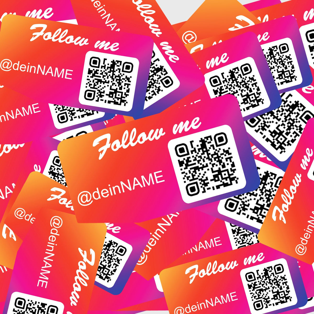 Instagram Aufkleber 4St 10x15cm mit QR Code - TF Skins UG