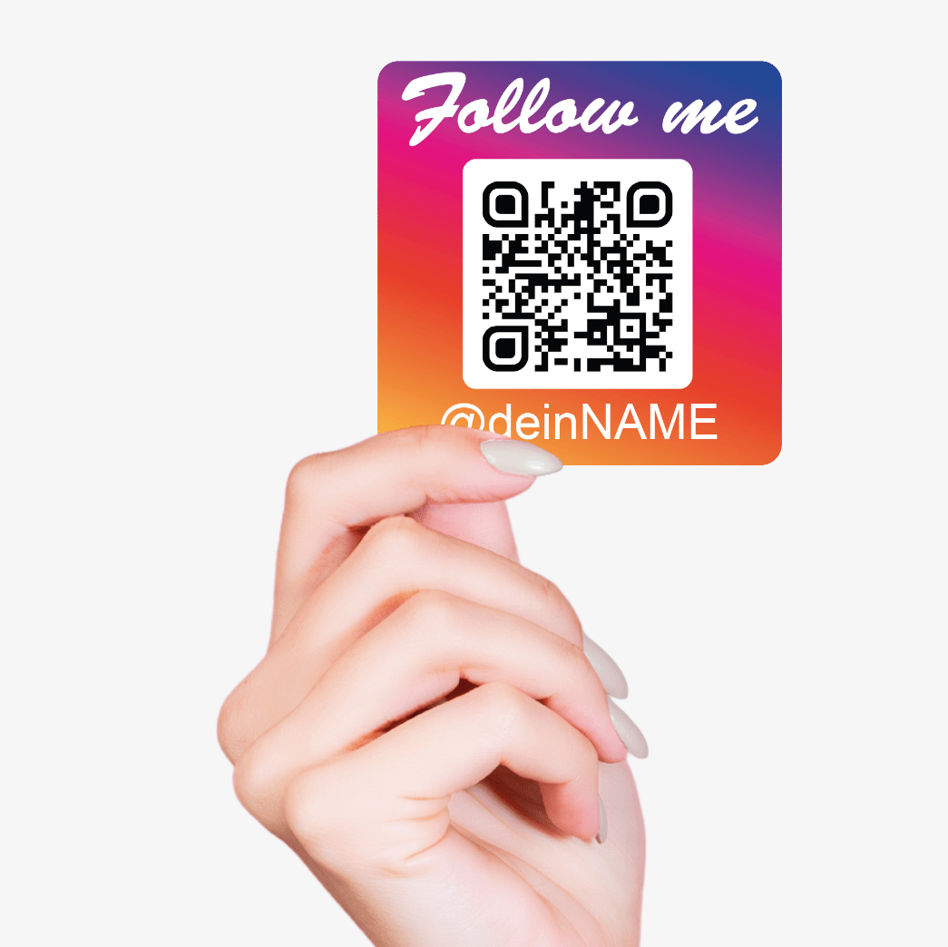 Instagram Aufkleber 4St 8,8x8,8cm mit QR Code - TF Skins UG