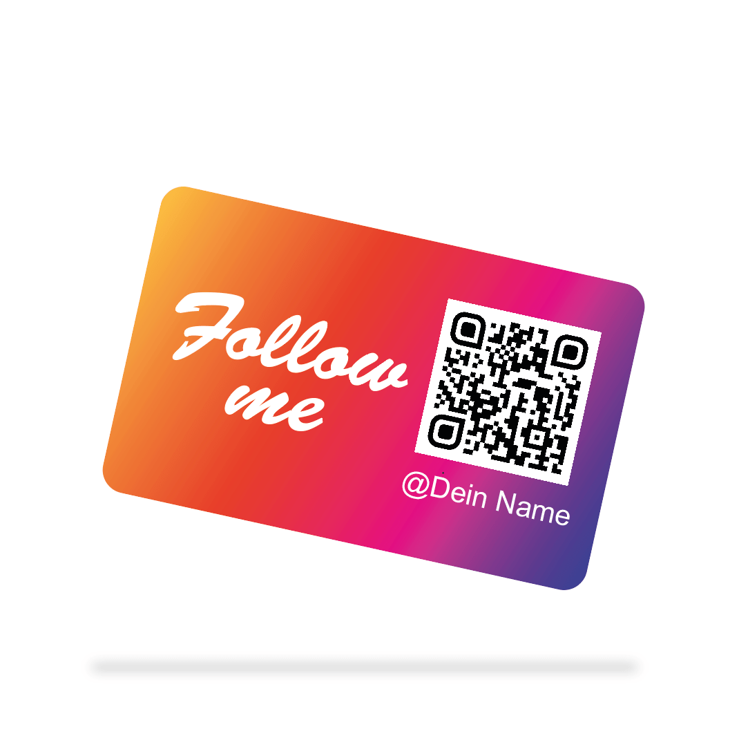 Instagram NFC Visitenkarte mit QR Code - TF Skins UG