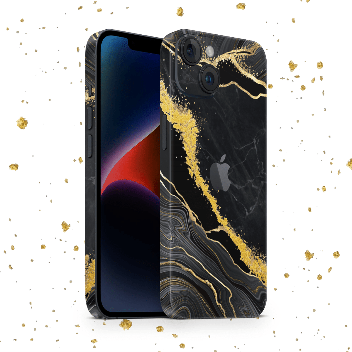 iPhone 13 mini Skin mit 24K Gold Luxury Black - TF Skins UG