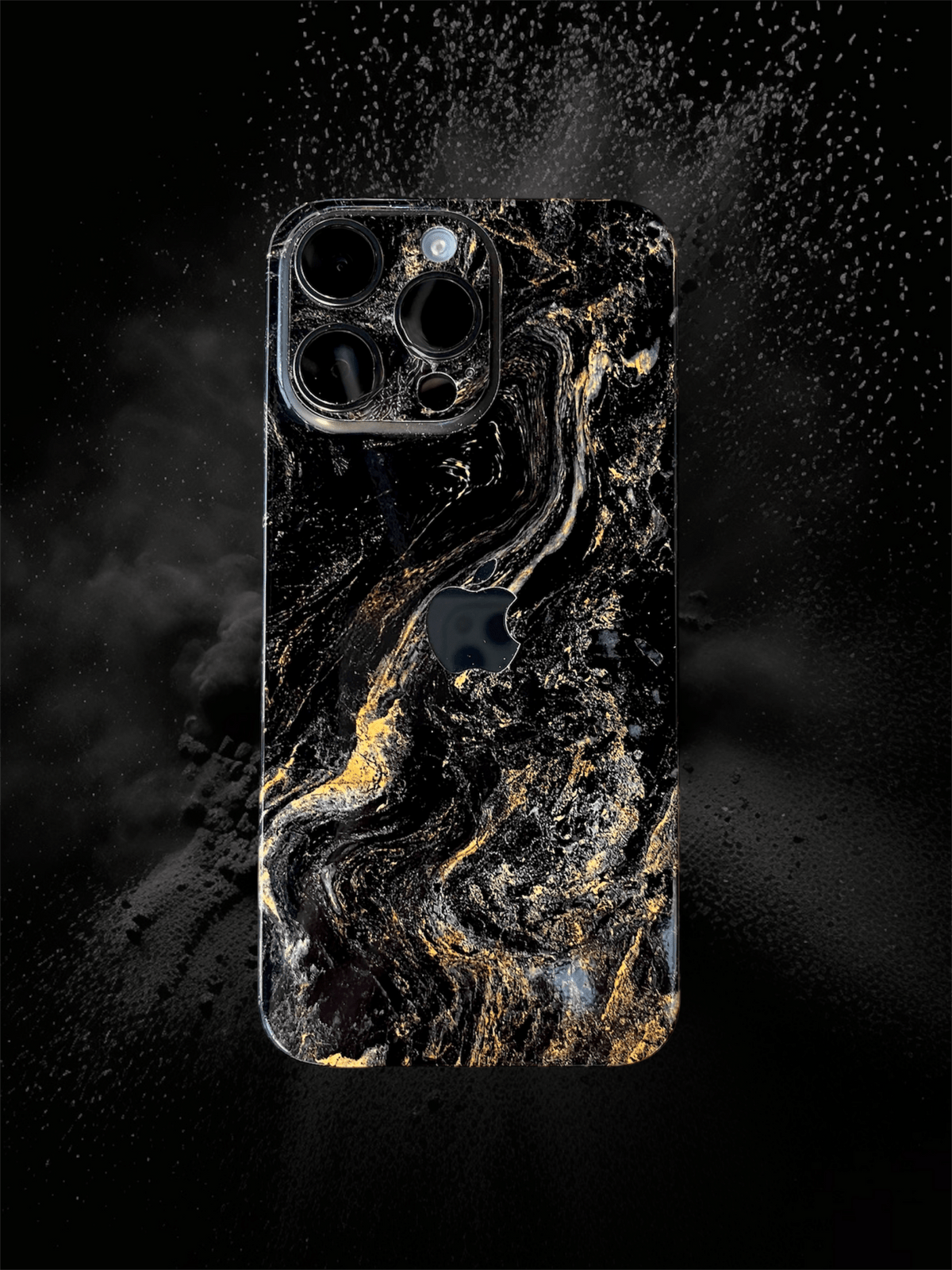 iPhone 13 Skin Gold Black - TF Skins UG