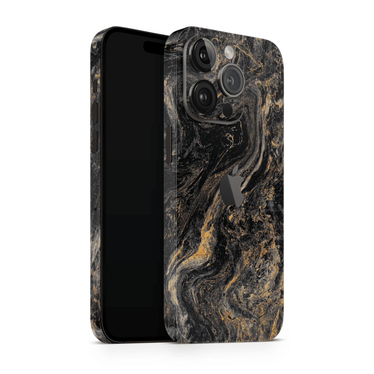 iPhone 14 Pro Skin Gold Black - TF Skins UG