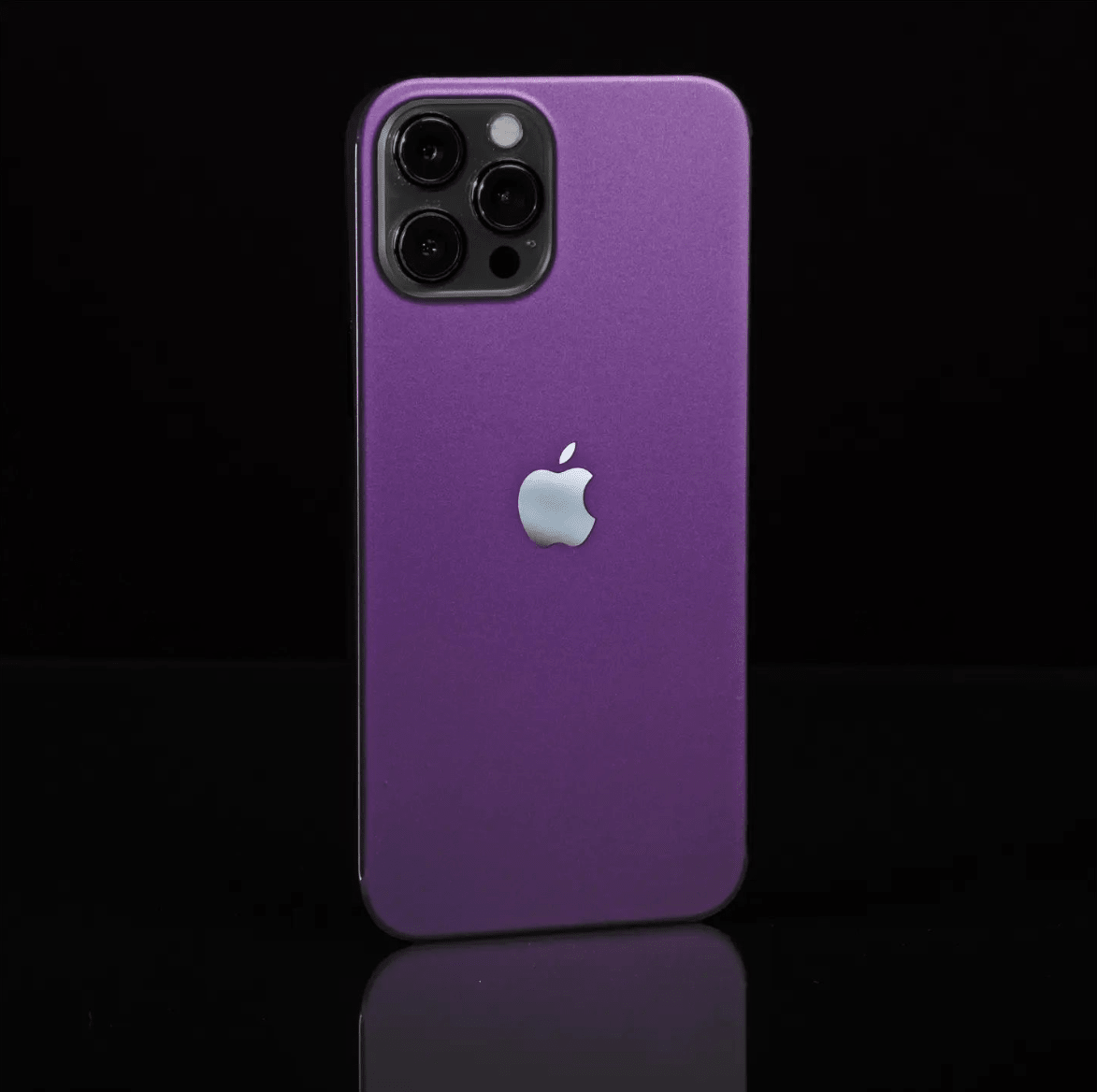 iPhone 14 Pro Skin Matte Purple Black - TF Skins UG