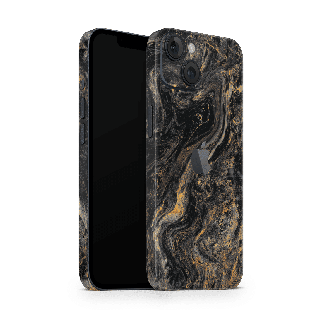 iPhone 14 Skin Gold Black - TF Skins UG