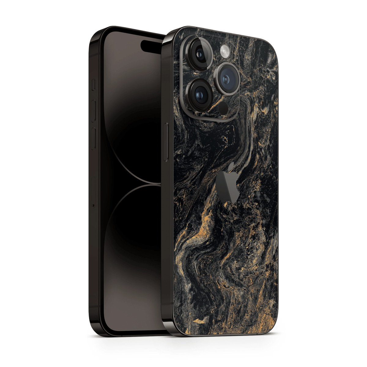 iPhone 16 Pro Skin Gold Black - TF Skins UG