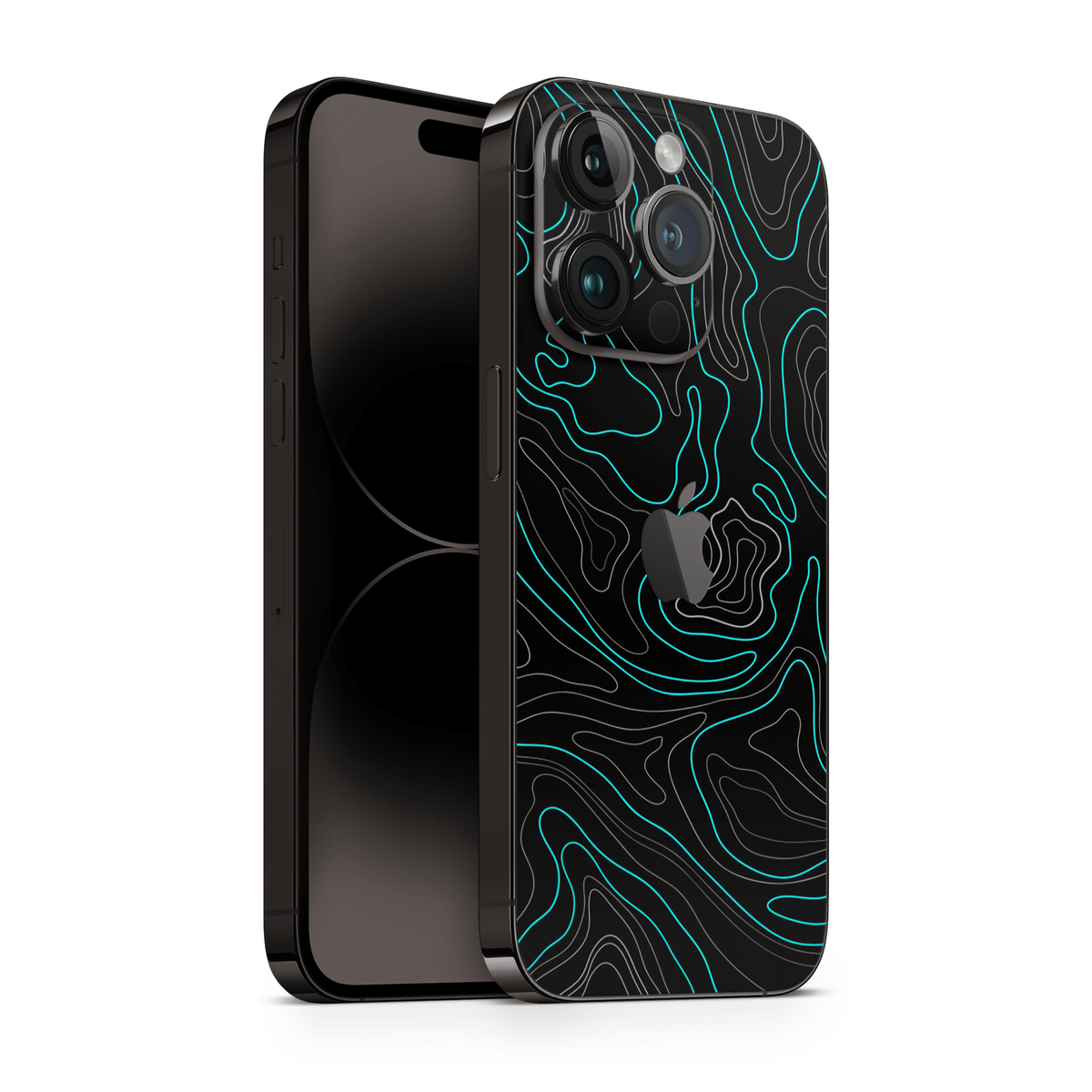 iPhone 16 Pro Skin Topo Blue Matt - TF Skins UG