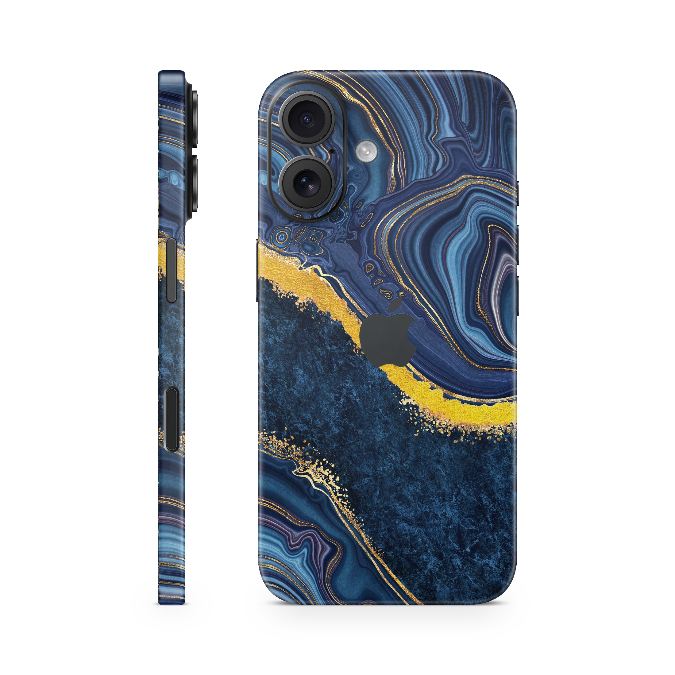 iPhone 16 Plus Skin mit 24K Gold Luxury Blue