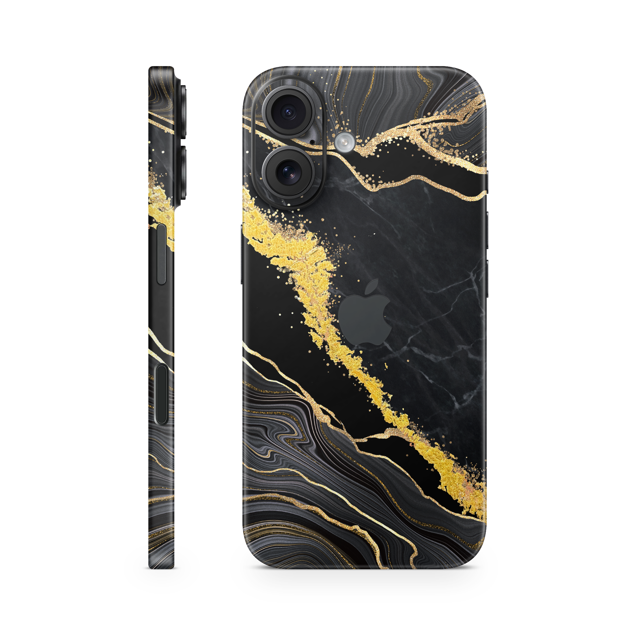 iPhone 16 Plus Skin mit 24K Gold Luxury Black