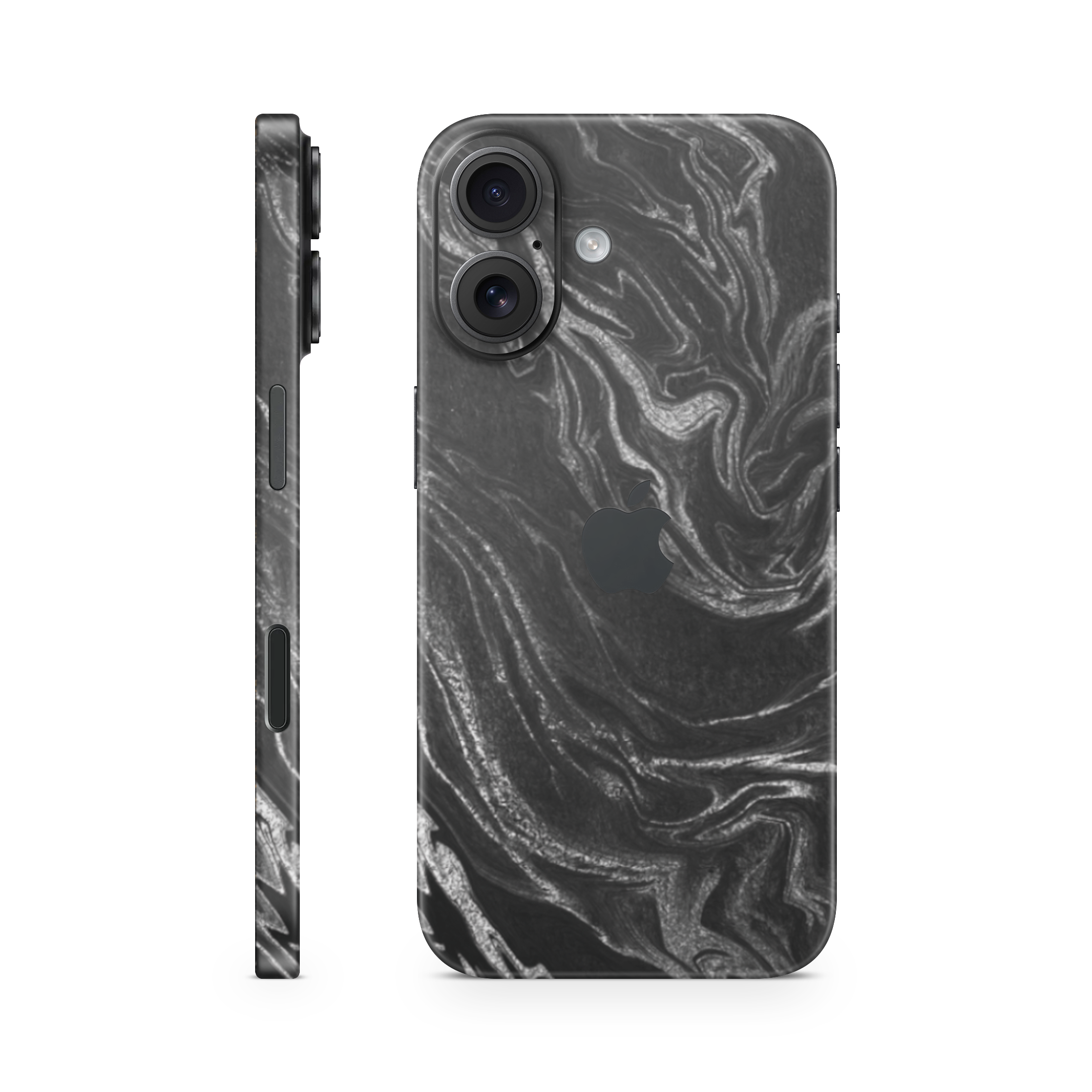 iPhone 16 Skin Black Silver
