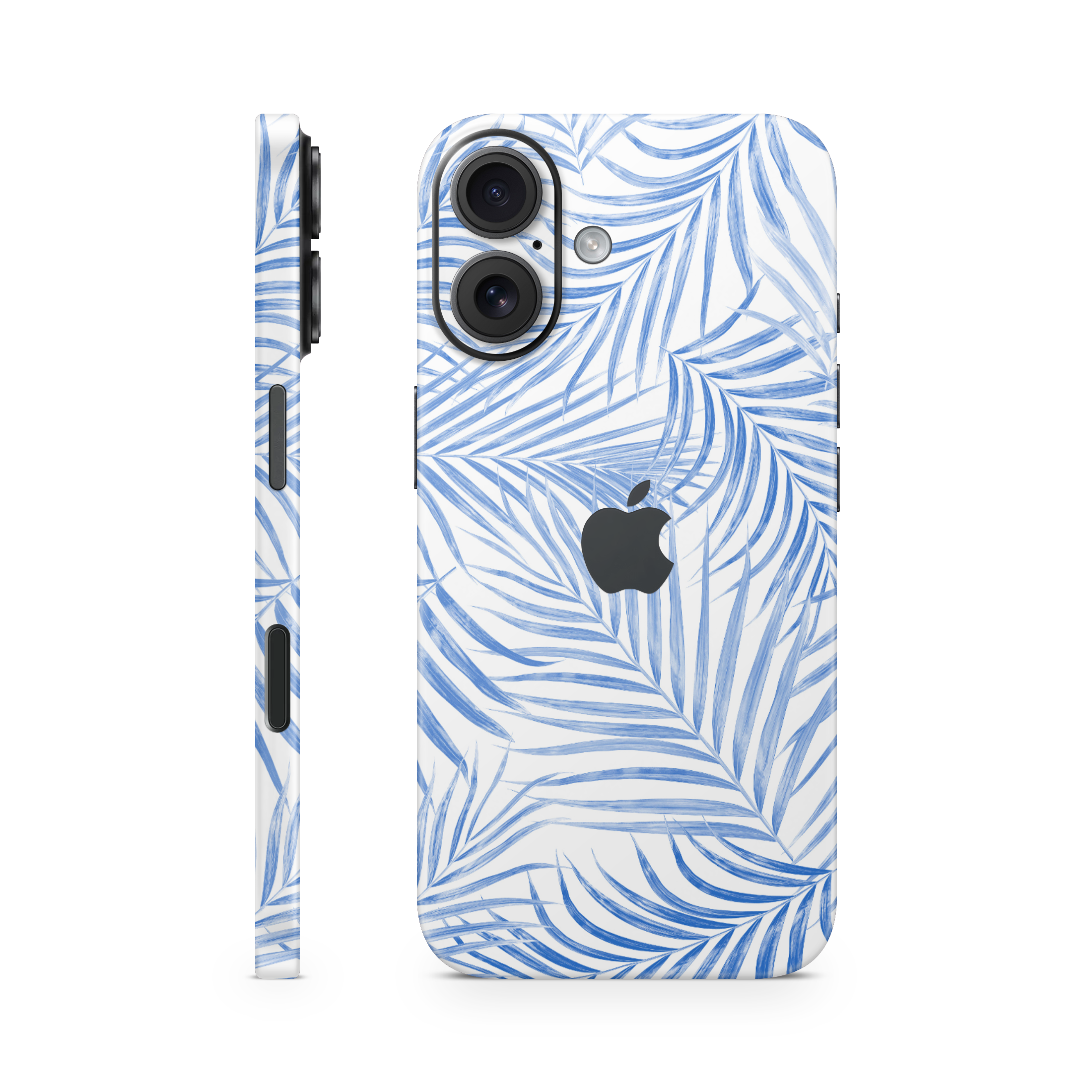 iPhone 16 Skin Blue Leaf