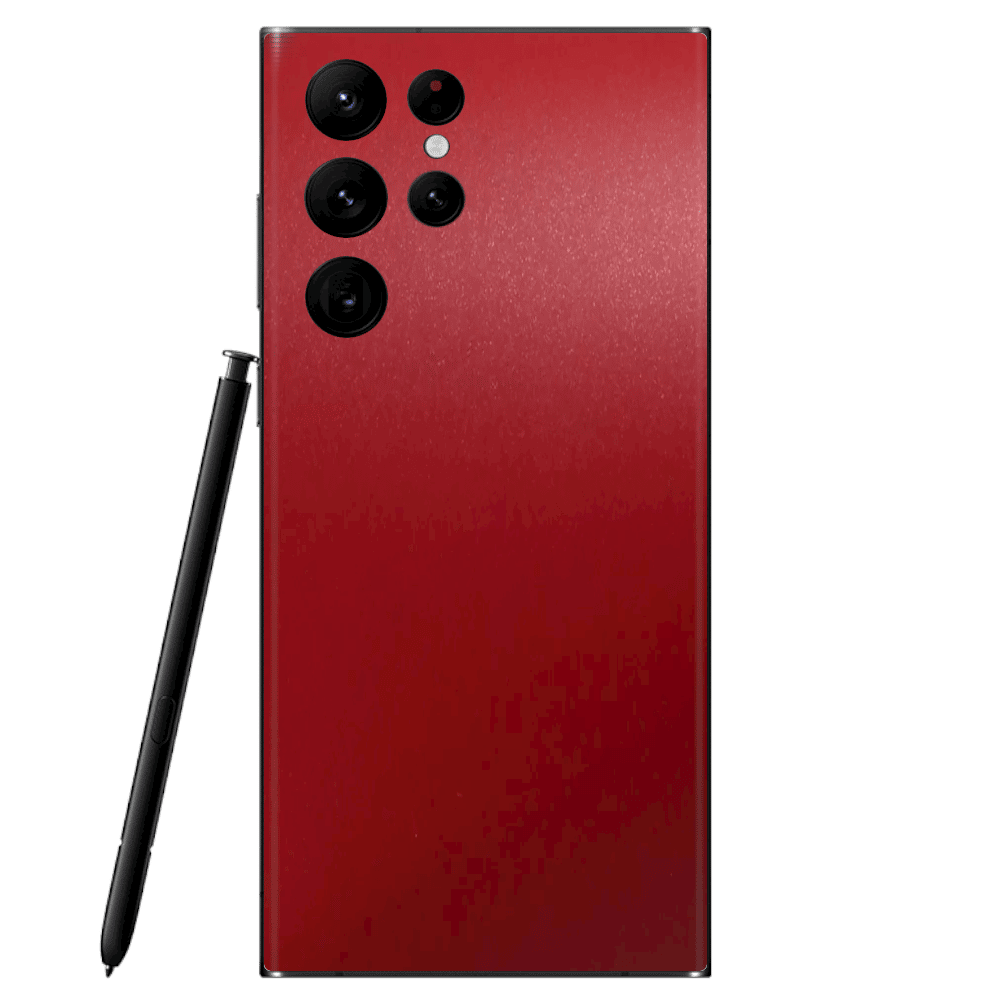 Galaxy S22 Ultra Skin Matt Rot Metallic