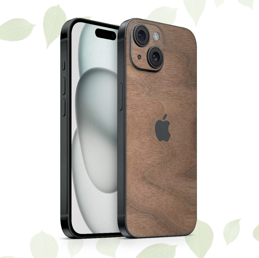 iPhone 15 Plus Skin Holz Nuss