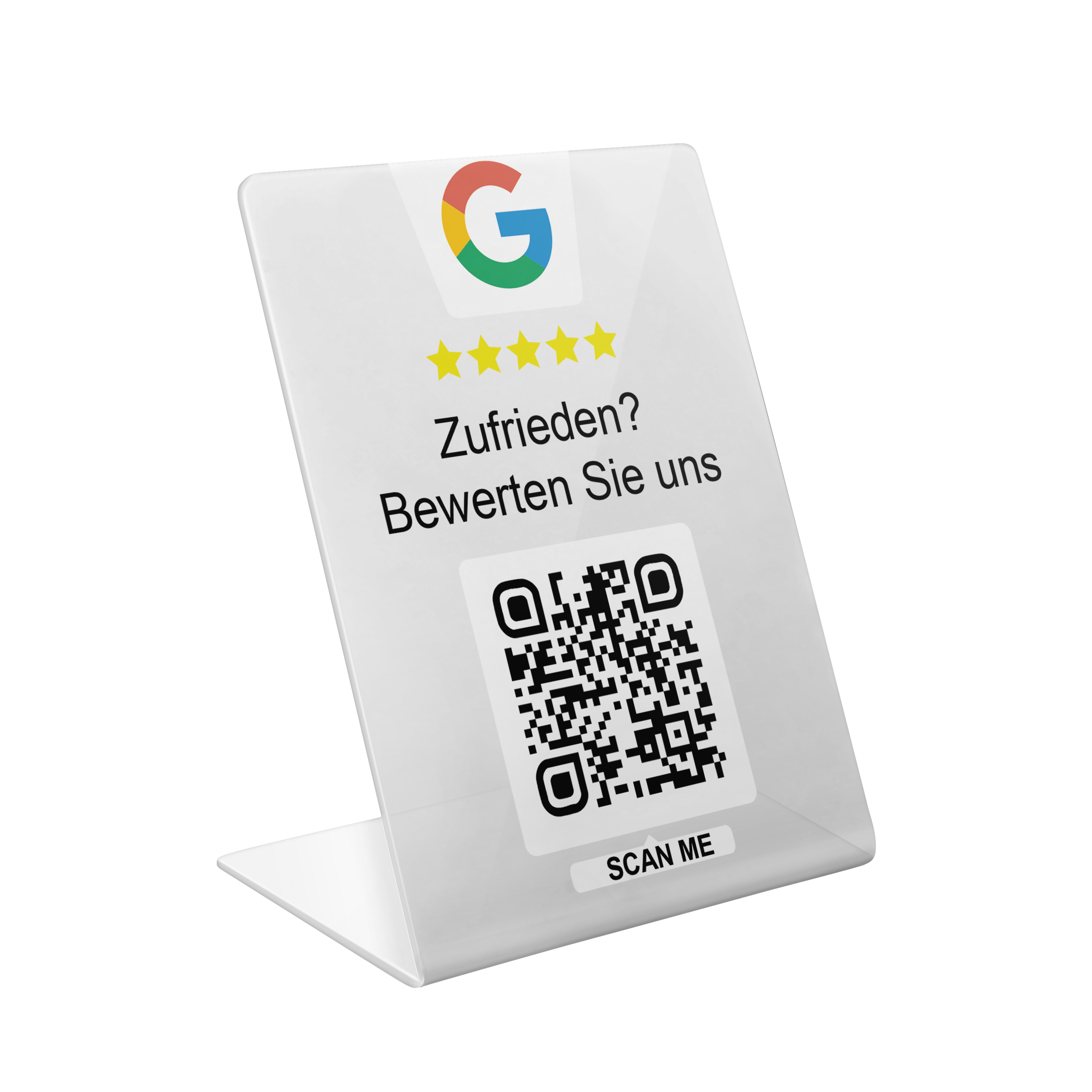 Goolge Bewertungsaufsteller Acryl Transparent