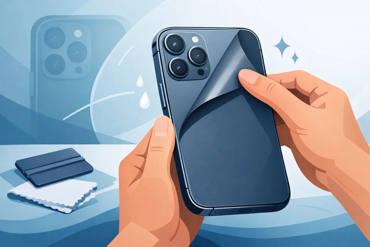 iPhone Skin anbringen ohne Blasen