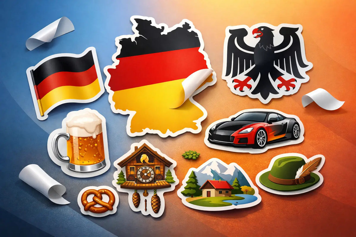 Aufkleber konturgeschnitten aus Deutschland
