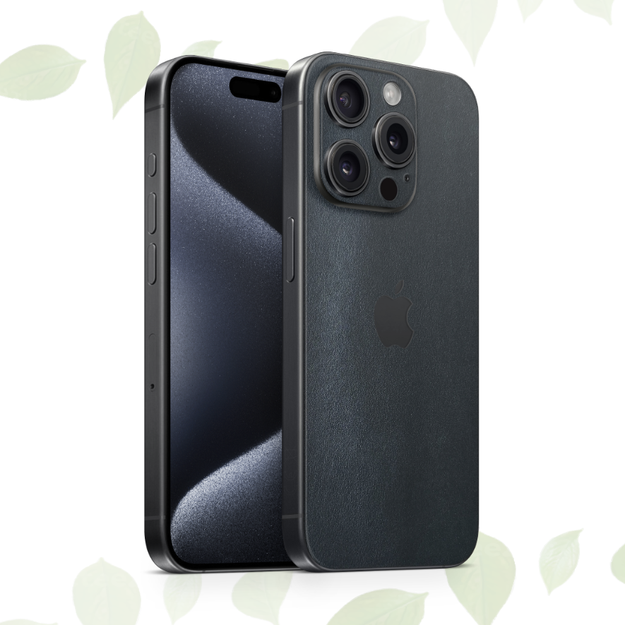 iPhone 15 Pro Max Skin Leder Schwarz