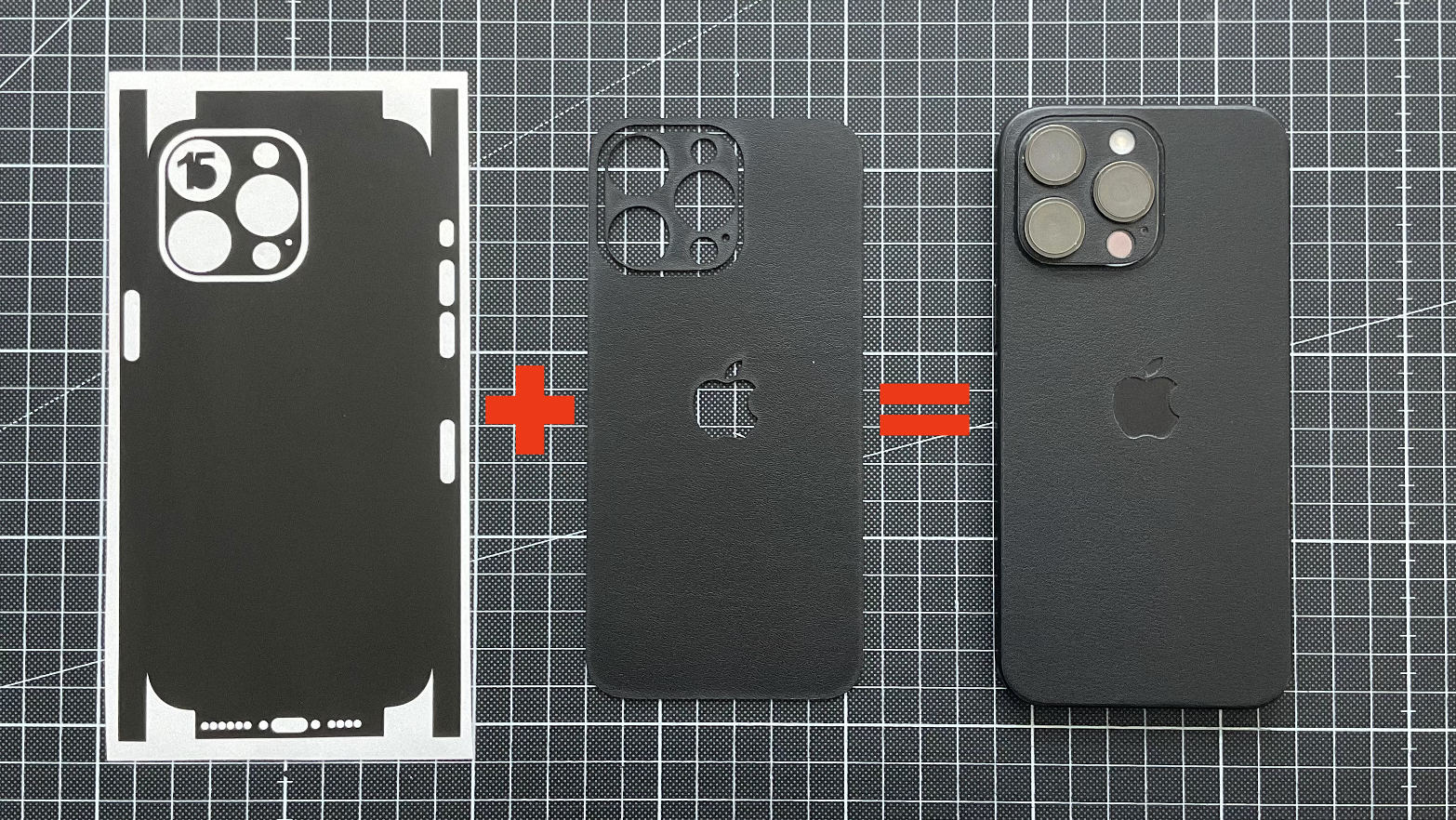 iPhone 14 Skin Leder Schwarz