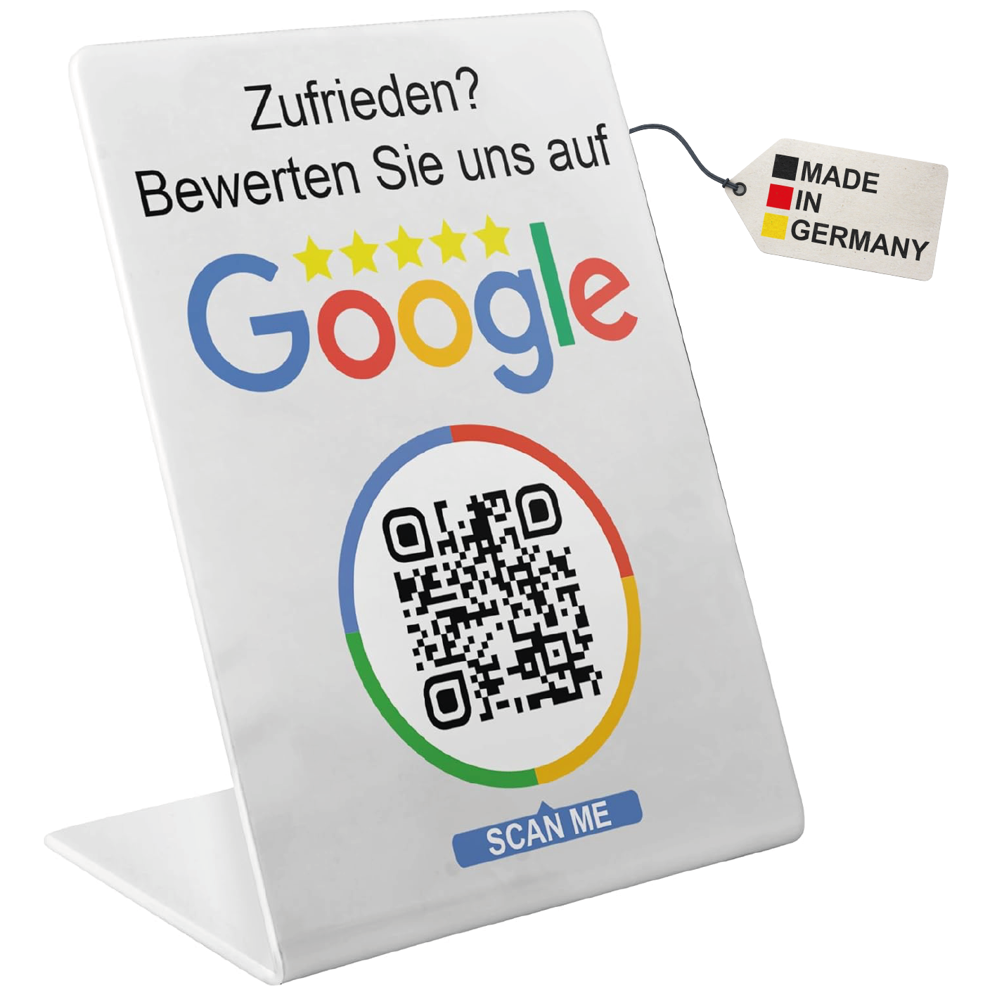 Google Bewertung aufsteller mit QR und NFC