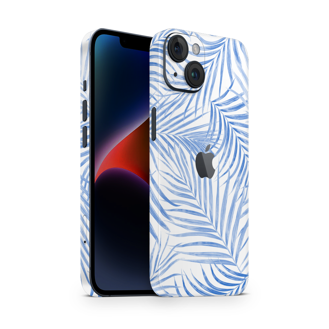 iPhone 14 Skin Blue Leaf