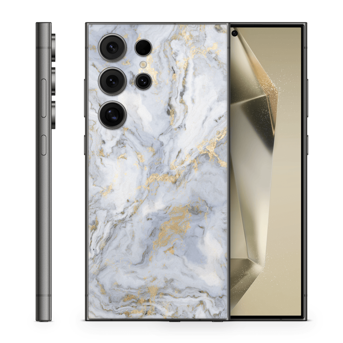 Galaxy S25 Ultra Skin Gold Marble - TF Skins UG
