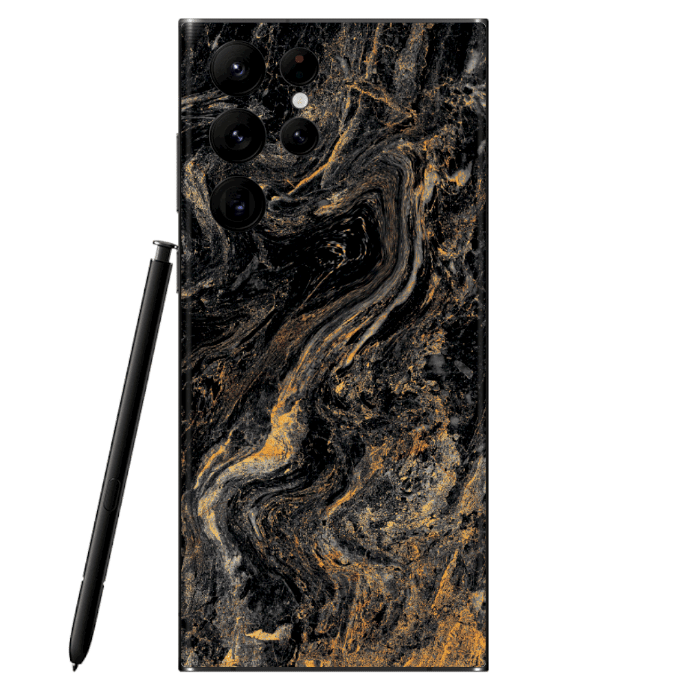 Galaxy S22 Skin Gold Black