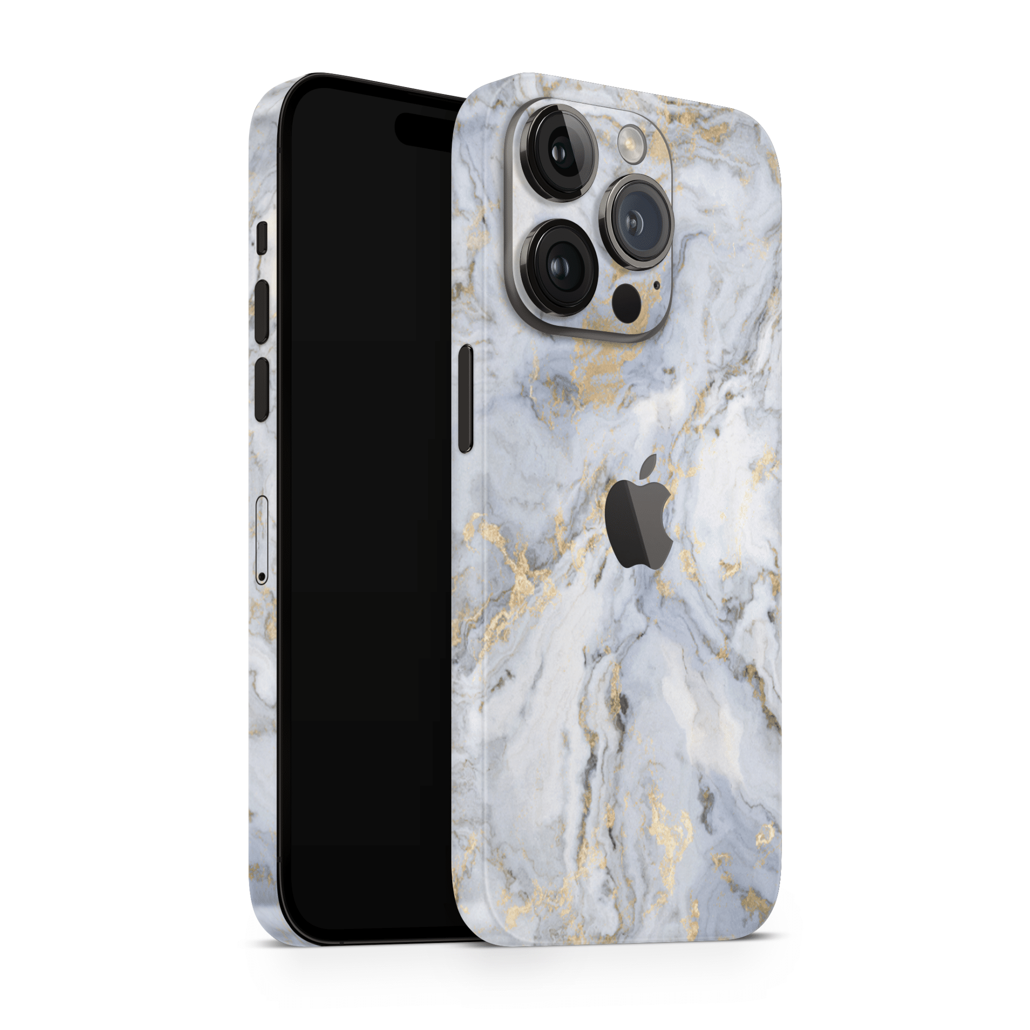 iPhone 15 Pro Max Skin Gold Marble