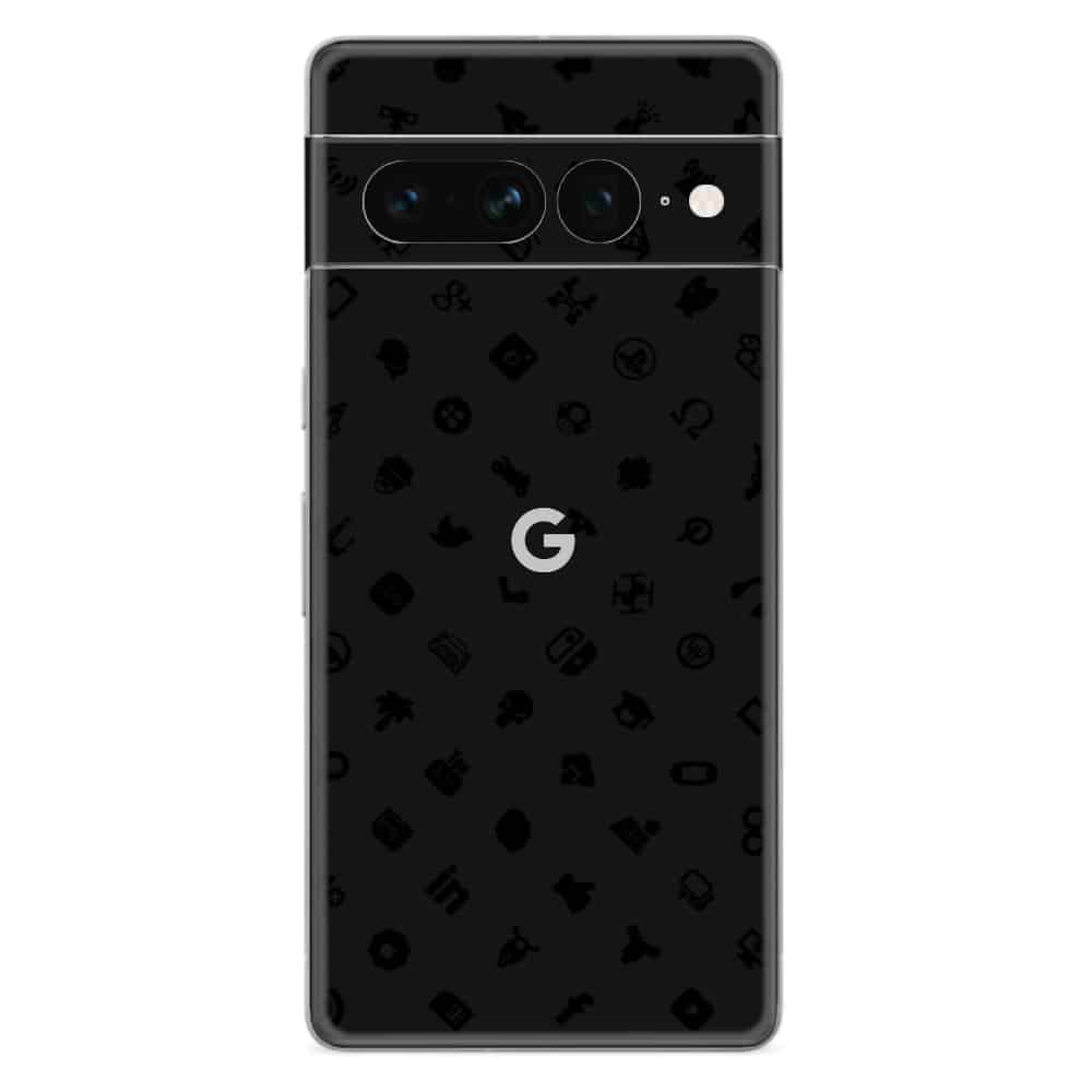 Google Pixel 7 Skin ICONS Black - TF Skins UG