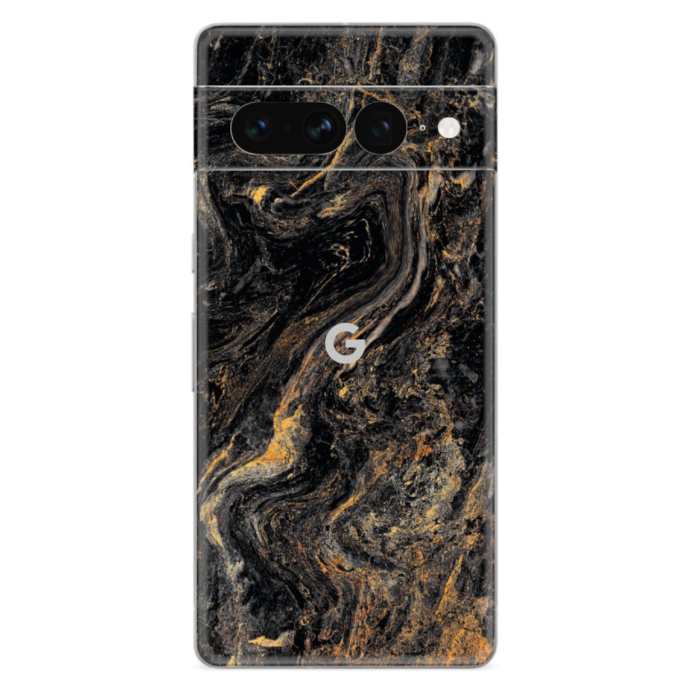 Google Pixel 7a Skin Gold Black - TF Skins UG