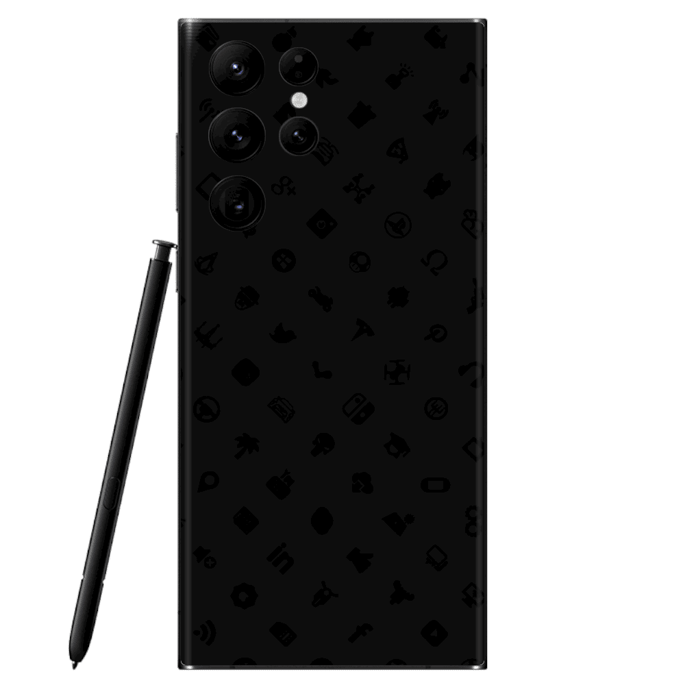 Galaxy S22 Skin ICONS Black