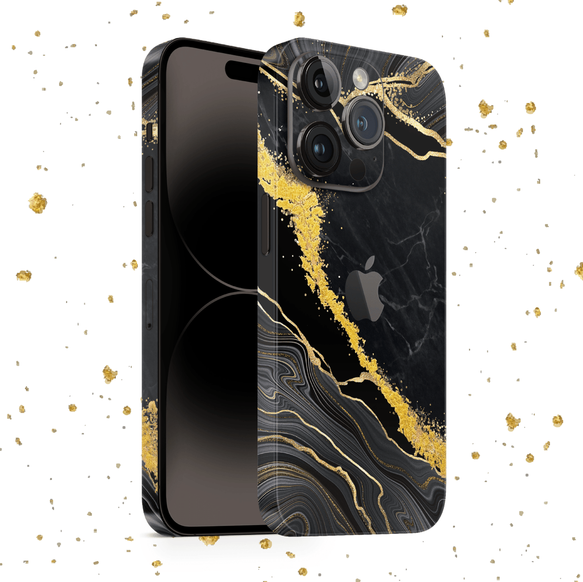 iPhone 16 Pro Max Skin mit 24K Gold Luxury Black - TF Skins UG