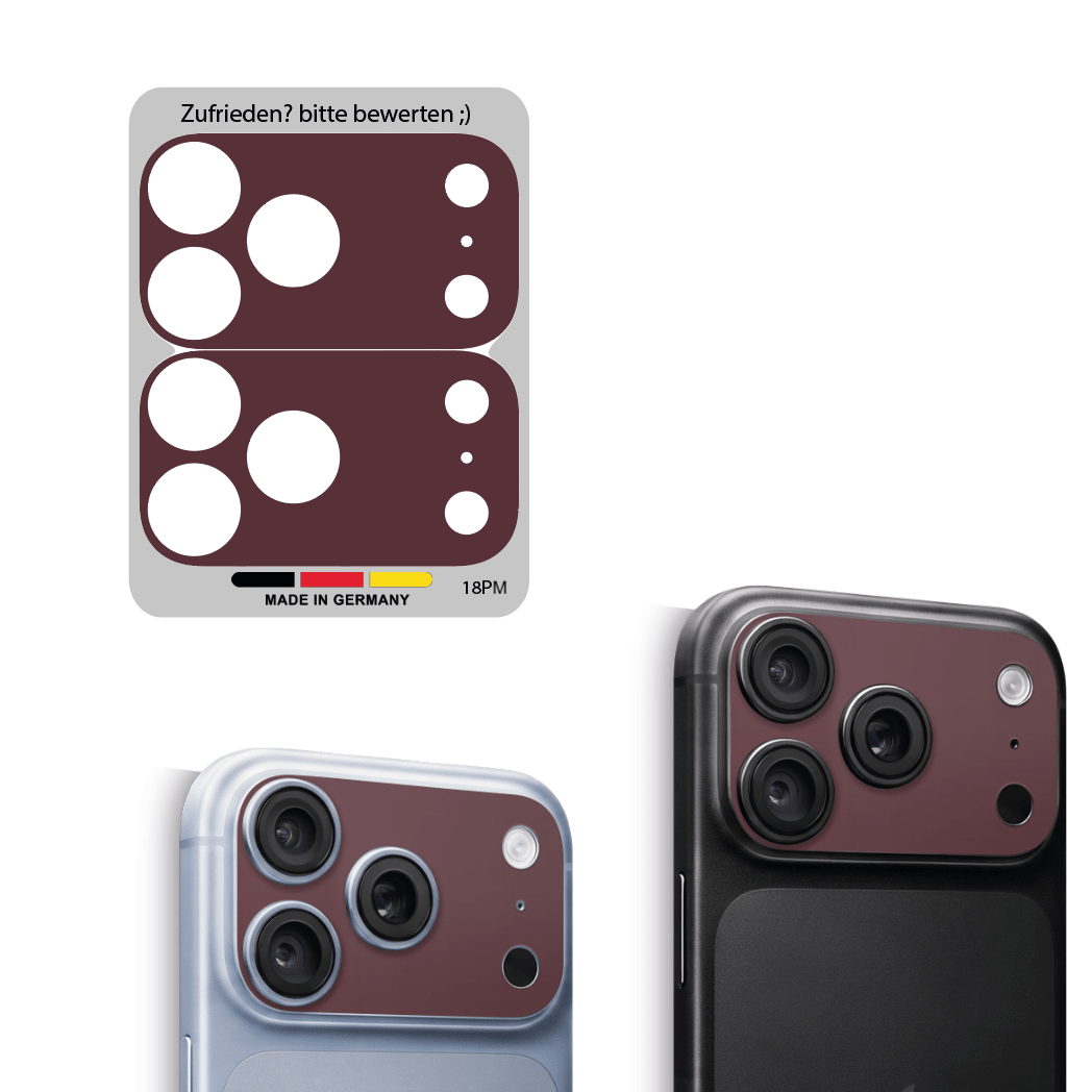 Kamera Aufkleber für iPhone 18 Pro – Schutzfolie fürs Kameraplateau – Kratzschutz & Anti-Fingerprint - TF Skins UG