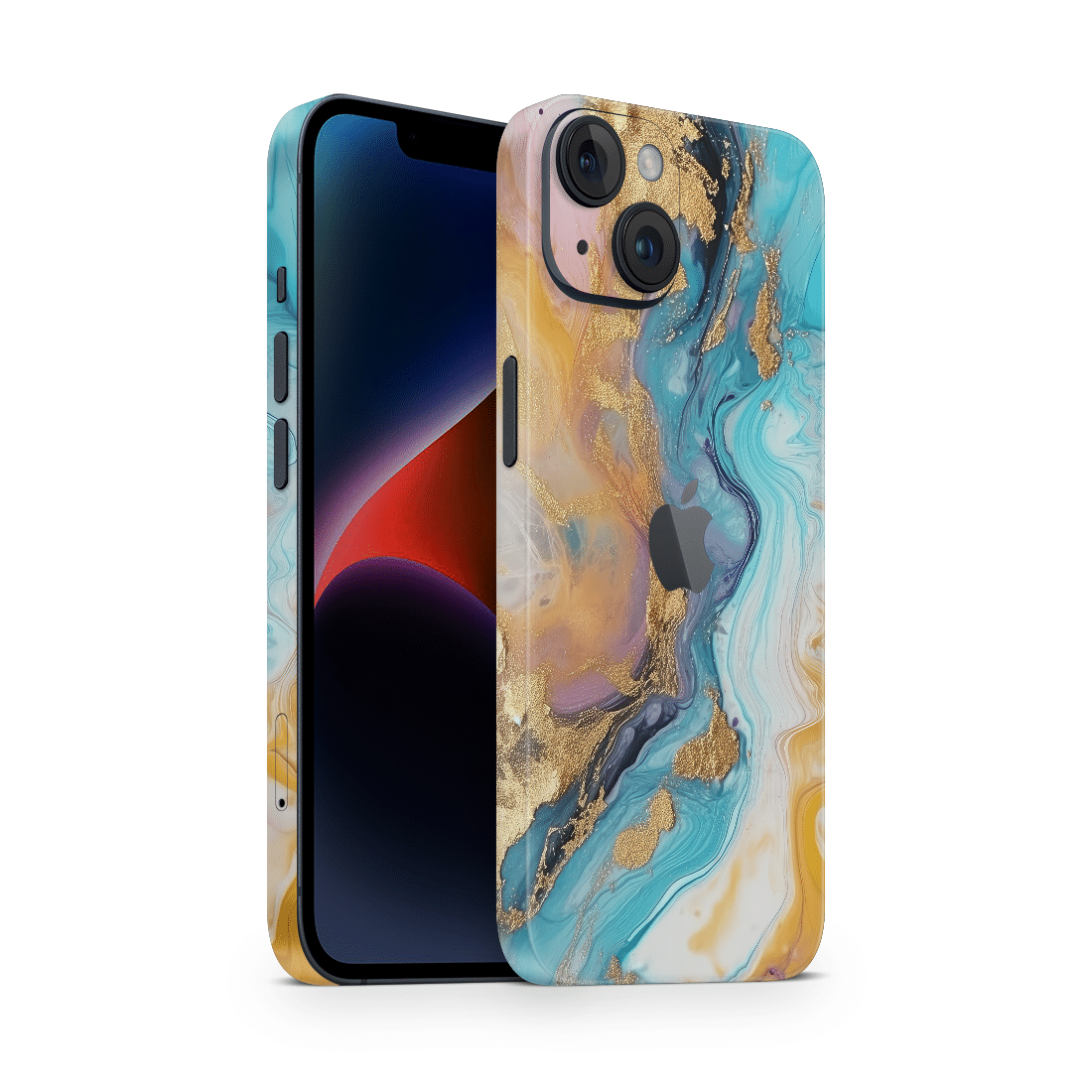 iPhone 14 Skin Gold Pastell