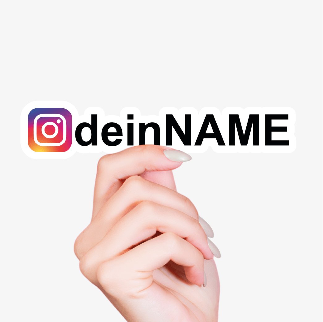 Soical Media Instagram Namensaufkleber 10St. mit deinem Namen individualisiert - TF Skins UG