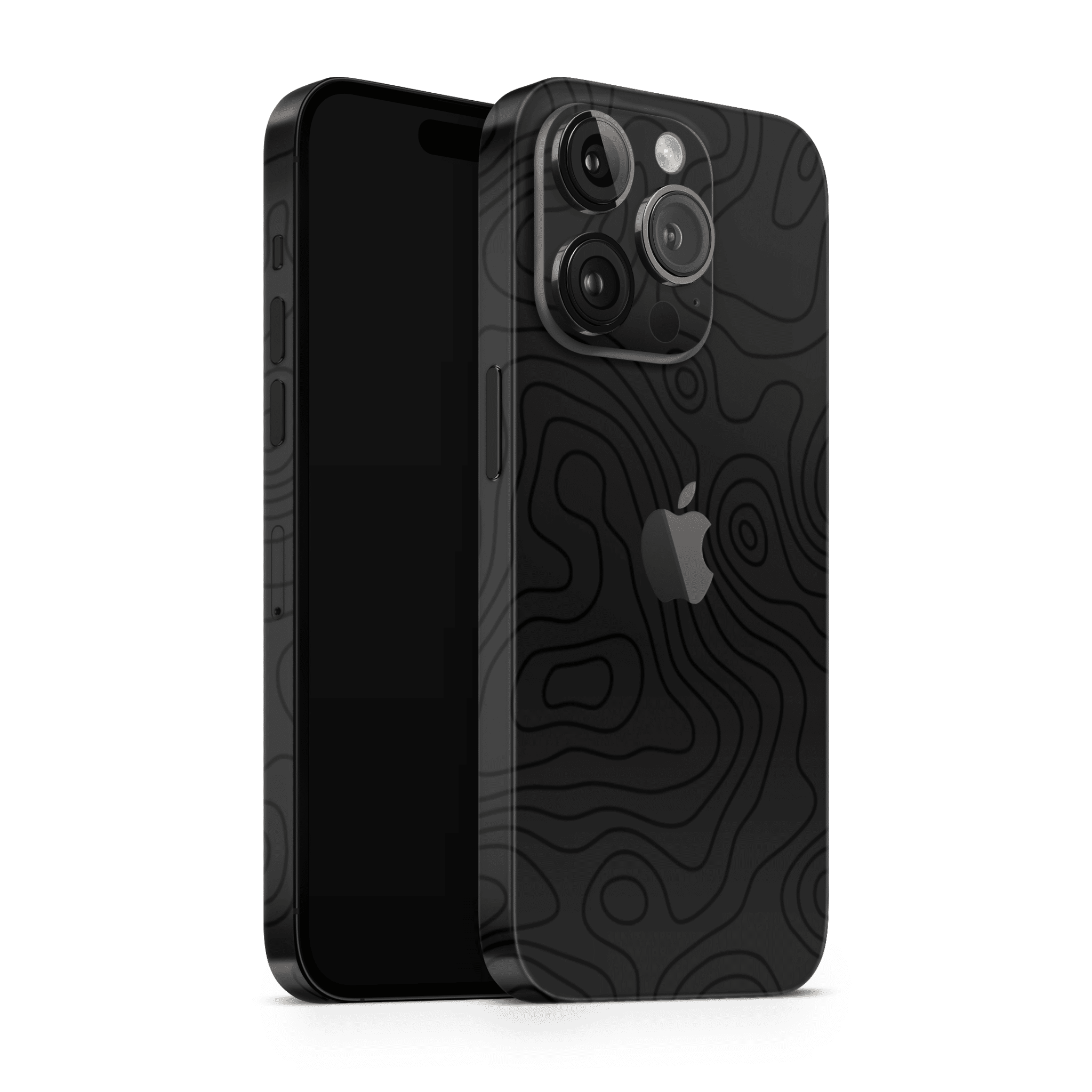 iPhone 15 pro max Skin Topo Black Wrap Aufkleber