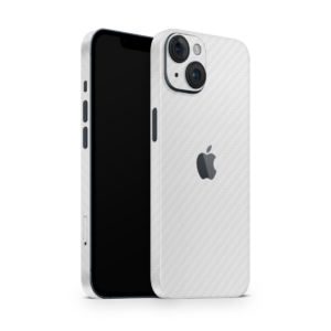 iPhone 13 14 Skin Wrap Schutzfolie Carbon Weiß