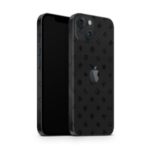 iPhone 13 14 Skin Wrap Schutzfolie icons black